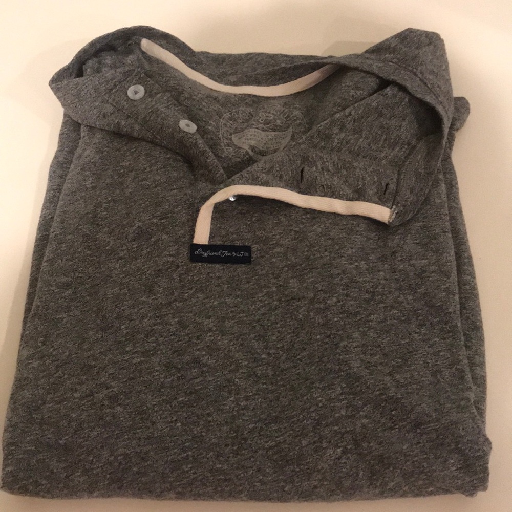 Lauren James gray long sleeve button shirt